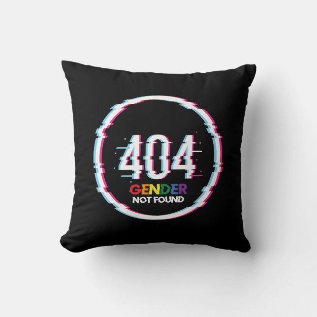 Cojín Decorativo 404 Género no encontrado | Graciosa LGBTQ | Orgull (Anverso)
