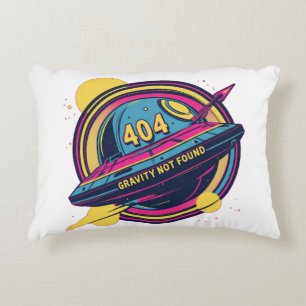 Cojín Decorativo 404 Gravity Not Found - Arte pop del espacio retro