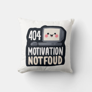 Cojín Decorativo 404 Motivación No Encontrada – Día Perezoso y Dive