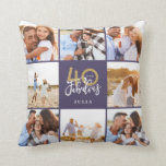 Cojín Decorativo 40.º collage de fotos moradas de oro de cumpleaños<br><div class="desc">Celebra tu 40 cumpleaños con estilo con este diseño de 40 años morado y dorado. Un diseño moderno con texto de guión y gráficos en negrita. Cambie el color al personalizar. Parte de una colección.</div>