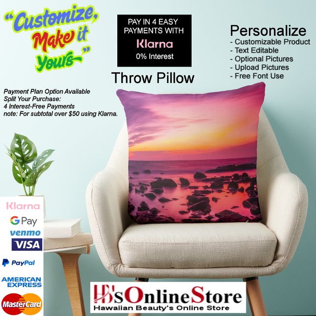 Cojín decorativo 42 Sunset Beach Polyester (Sunset Beach Polyester Large Throw Pillow 42.)