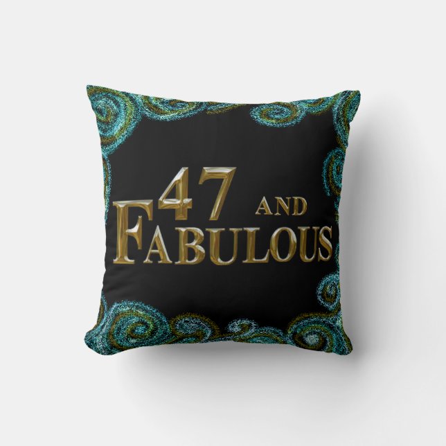 Cojín Decorativo 47 cumpleaños (Anverso)