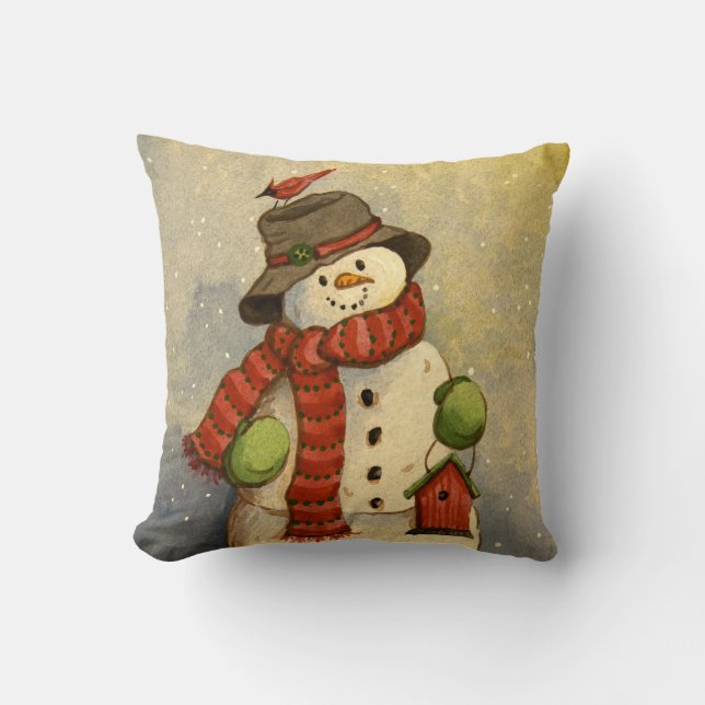 Cojín Decorativo 4905 Snowman y Navidades del hogar (Anverso)