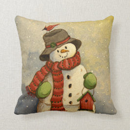 Cojín Decorativo 4905 Snowman y Navidades del hogar