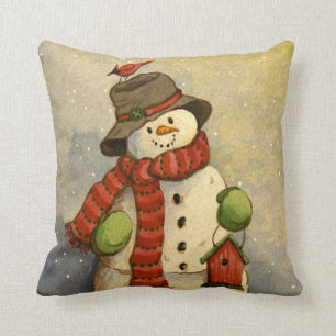 Cojín Decorativo 4905 Snowman y Navidades del hogar
