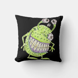 Cojín Decorativo 4 eyed green alien monster