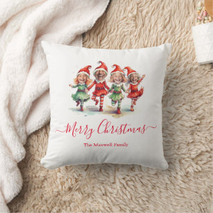 Cojín Decorativo 4 fotos Navidades elfos