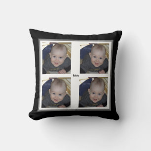 Cojín Decorativo 4 plantillas de fotografía niño niño niño niño niñ