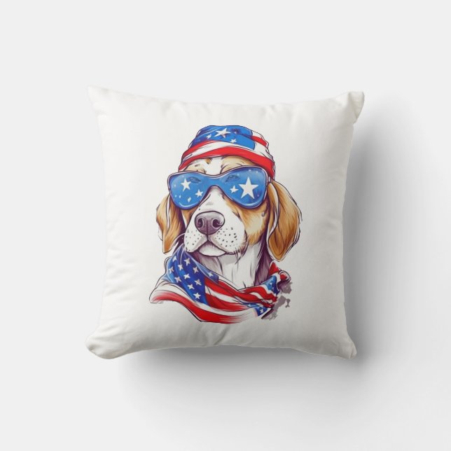 Cojín Decorativo 4th Of July Dog Sublimation-66361 (Anverso)