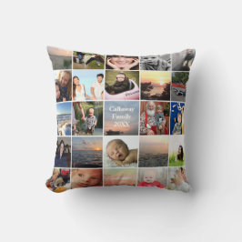Cojín Decorativo 50 de tus fotos de Instagram aquí marco blanco