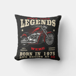 Cojín Decorativo 50th Birthday Man Biker Motorcycle Chopper 1975
