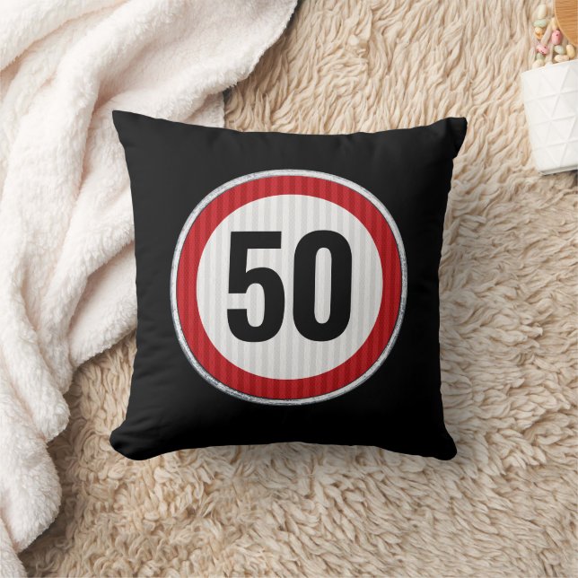 Cojín Decorativo 50th Birthday Speed Limit Sign - ANY AGE (Manta)