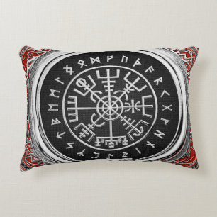 Cojín Decorativo [510] Vegvisir - Viking Silver Magic Runic Compass