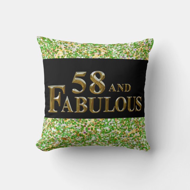 Cojín Decorativo 58 cumpleaños (Anverso)