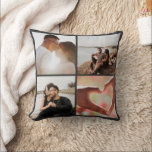 Cojín Decorativo 5 Collage Personalizado de fotos personalizado<br><div class="desc">Crea un Collage de fotos Personalizado único personalizado personalizado 5 almohada fotográfica de Ricaso. Cuenta con 4 plantillas de fotos al frente y una al fondo</div>
