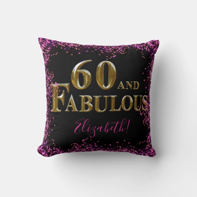 Cojín Decorativo 60 cumpleaños (Anverso)