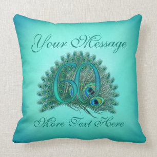 Cojín Decorativo 60.o cumpleaños o aniversario modificado para
