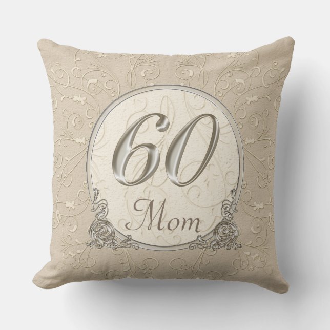 Cojín Decorativo 60.os regalos del aniversario del personalizado (Anverso)