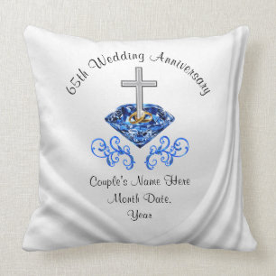 Cojín Decorativo 65.os regalos del aniversario de boda del