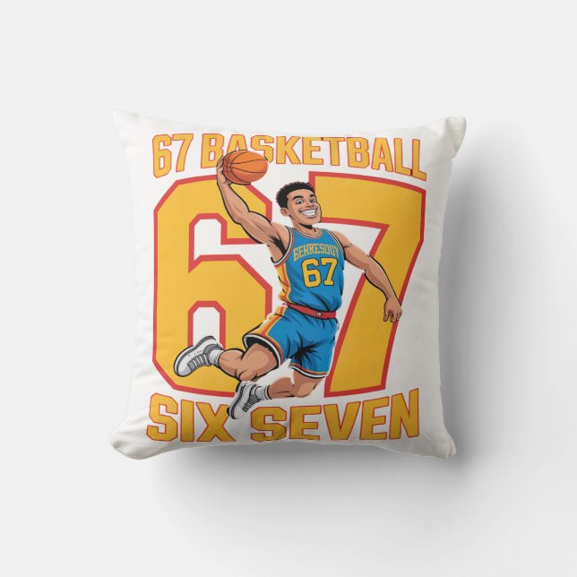 Cojín Decorativo 67 Basketball Six Seven (Anverso)
