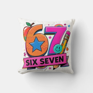 Cojín Decorativo 67 Días Escuela 67 Seis Siete Divertido 67 Maestro