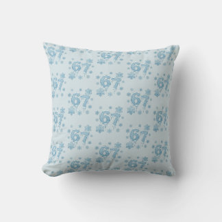 Cojín Decorativo 67 Divertido 6 7 Seis Siete Copo de Nieve Navidad