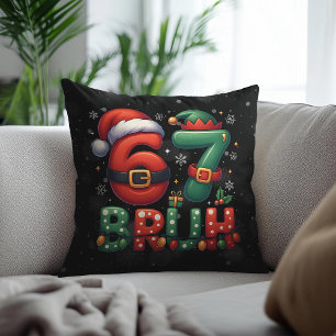Cojín Decorativo 67 Meme Seis Siete Bruh Divertida Navidad 6 7