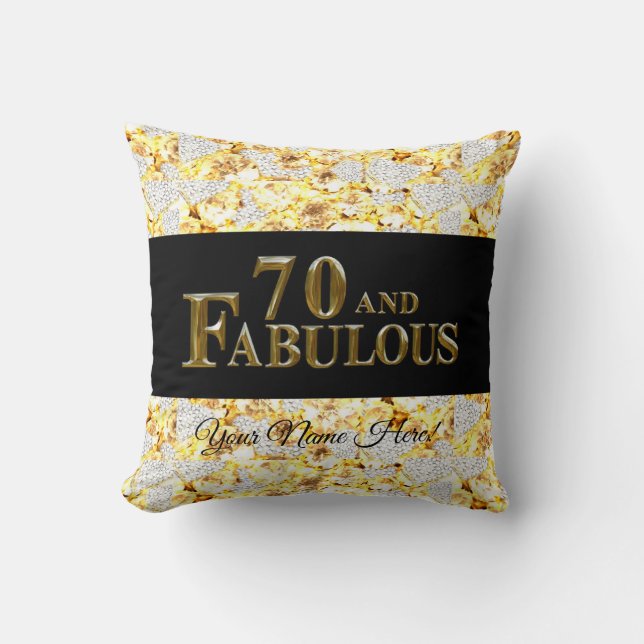 Cojín Decorativo 70 cumpleaños (Anverso)