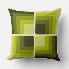 Cojín Decorativo 70s Rainbow Squares Monochrome Green