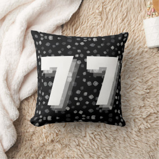 Cojín Decorativo 77|Siete dos veces|Rolling Dice|Blanco y negro