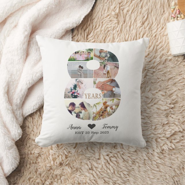 Cojín Decorativo 8º Aniversario de Boda (Manta)