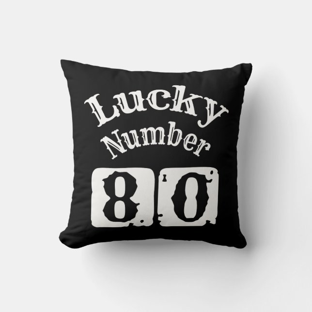 Cojín Decorativo 80 - Lucky Number 80 Luck (Anverso)