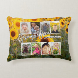 Cojín Decorativo 8 Foto "Los nietos hacen la vida grande"