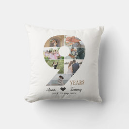 Cojín Decorativo 9 Aniversario de Boda