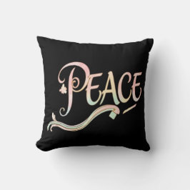 Cojín Decorativo A beautiful, flowing script of the word "Peace" fe