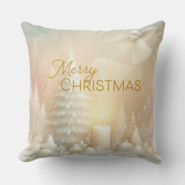 Cojín Decorativo A Christmas Angel Fantasy Snowy Landscape