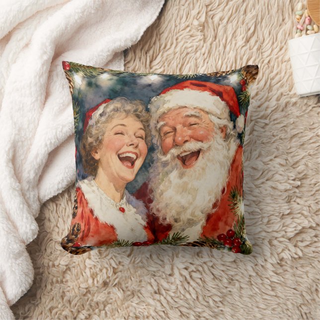 Cojín Decorativo A Cute Mr and Mrs Claus Old-Fashioned Christmas (Manta)