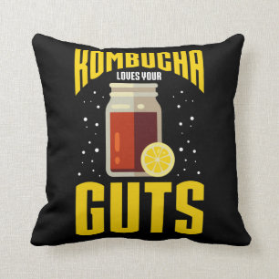 Cojín Decorativo A Kombucha Le Encantan Sus Gotas Kombucha Té Bebe