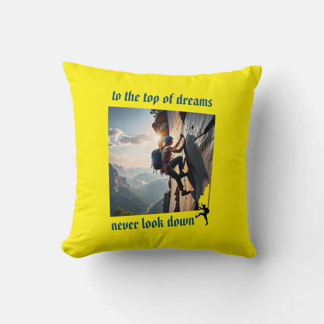 Cojín Decorativo "A la cima de los sueños" (Anverso)