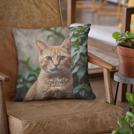 Cojín Decorativo A la mejor foto del Personalizado de papá gato de 