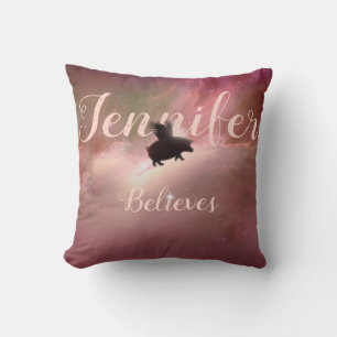 Cojín Decorativo A las estrellas de las alas de un cerdo