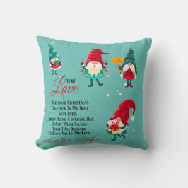 Cojín Decorativo A mi Amor Feliz Navidad, te amo tanto