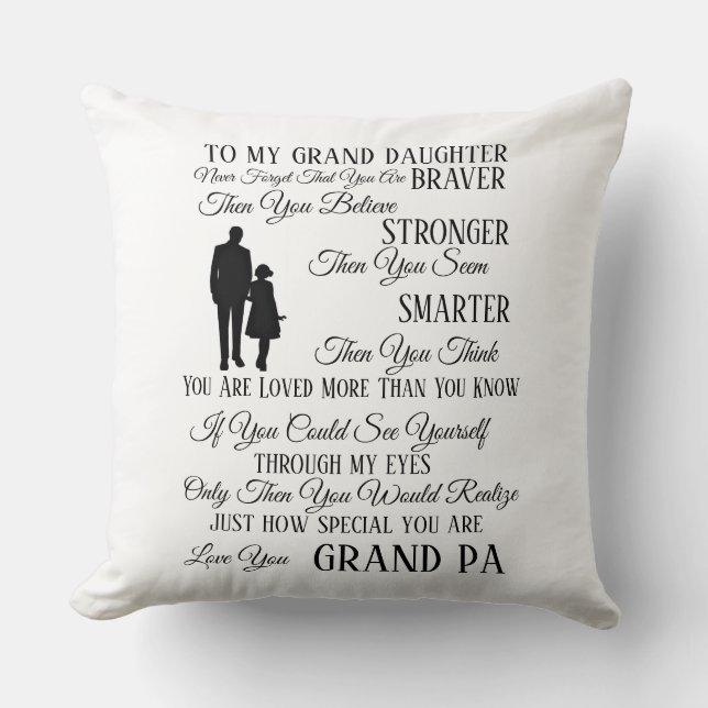 Cojín Decorativo A MI Gran Hija De Grand PA (Anverso)