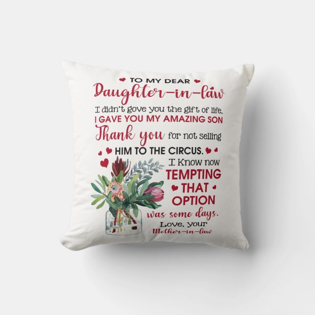 Cojín Decorativo A Mi Querida Hija De Derecho (Anverso)