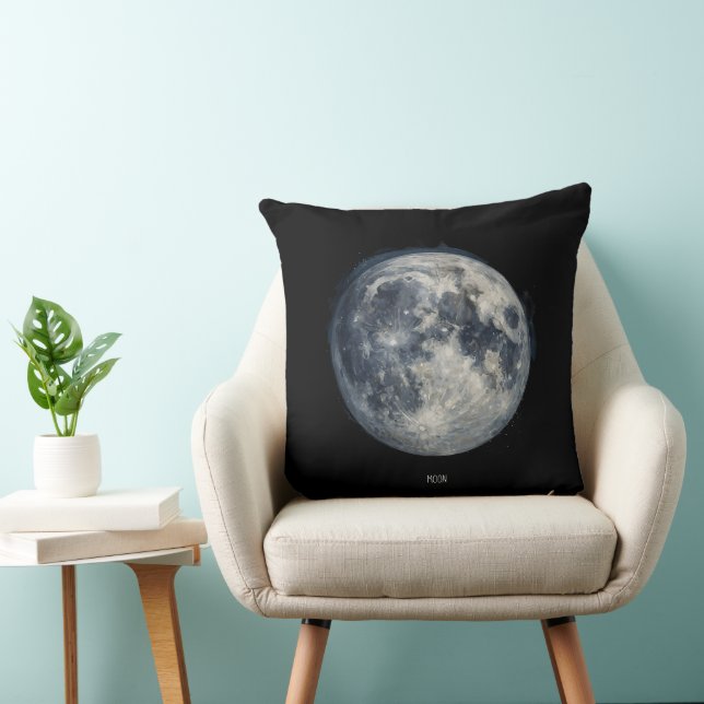 Cojín Decorativo A painting of the moon in a space (Silla)