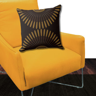 Cojín Decorativo Abanico Etéreo Céntrico Marrón Étnico