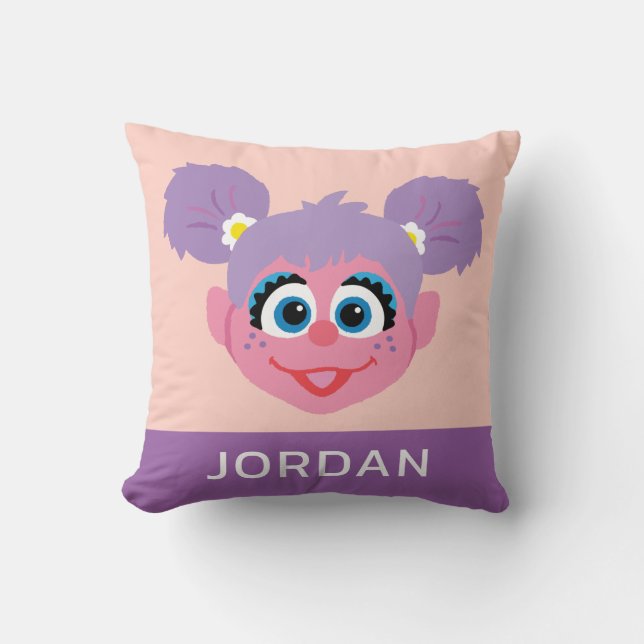 Cojín Decorativo Abby Cadabby | Rostro Floral | Pon tu nombre (Anverso)