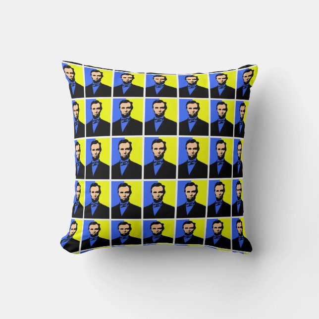 COJÍN DECORATIVO ABE LINCOLN 2 FUNDA DE PILAS (Anverso)