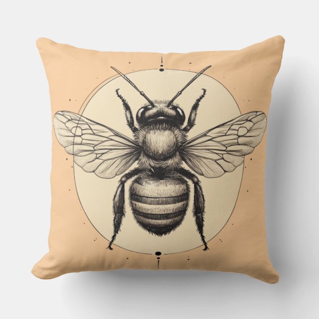 Cojín Decorativo 🐝 Abeille Mystique (Anverso)
