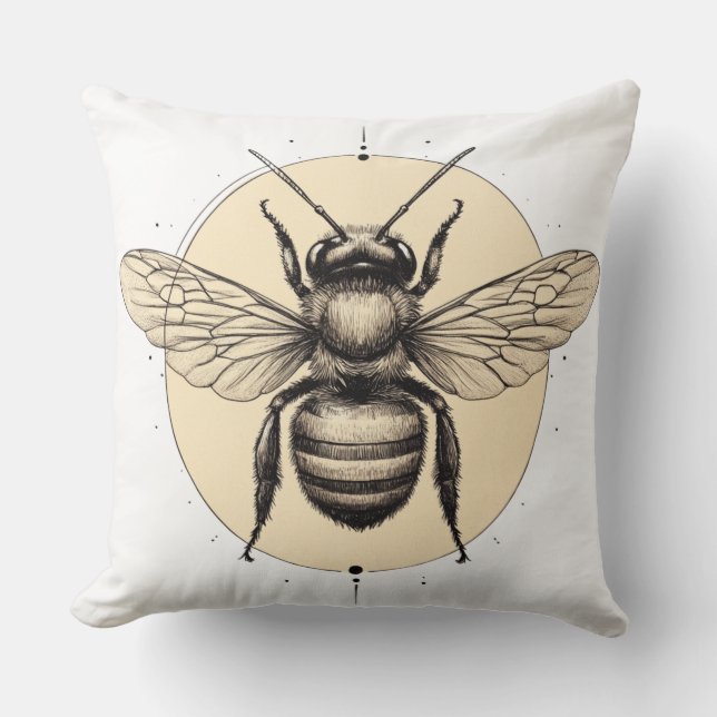 Cojín Decorativo 🐝 Abeille Mystique (Anverso)